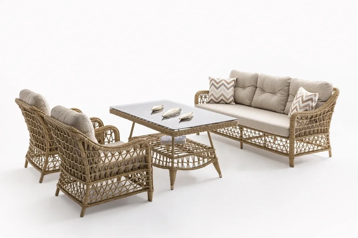 Dora Rattan Bahçe Balkon Oturma Grubu