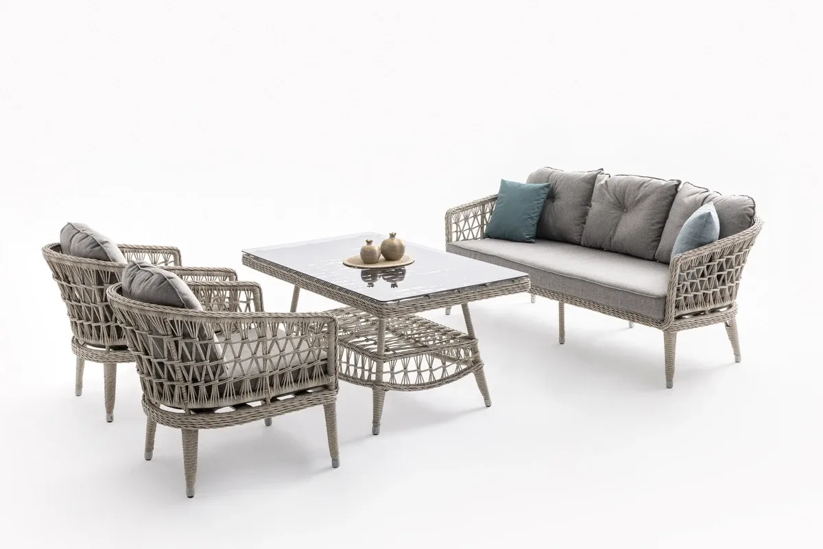 Oslo Rattan Bahçe Balkon Oturma Grubu