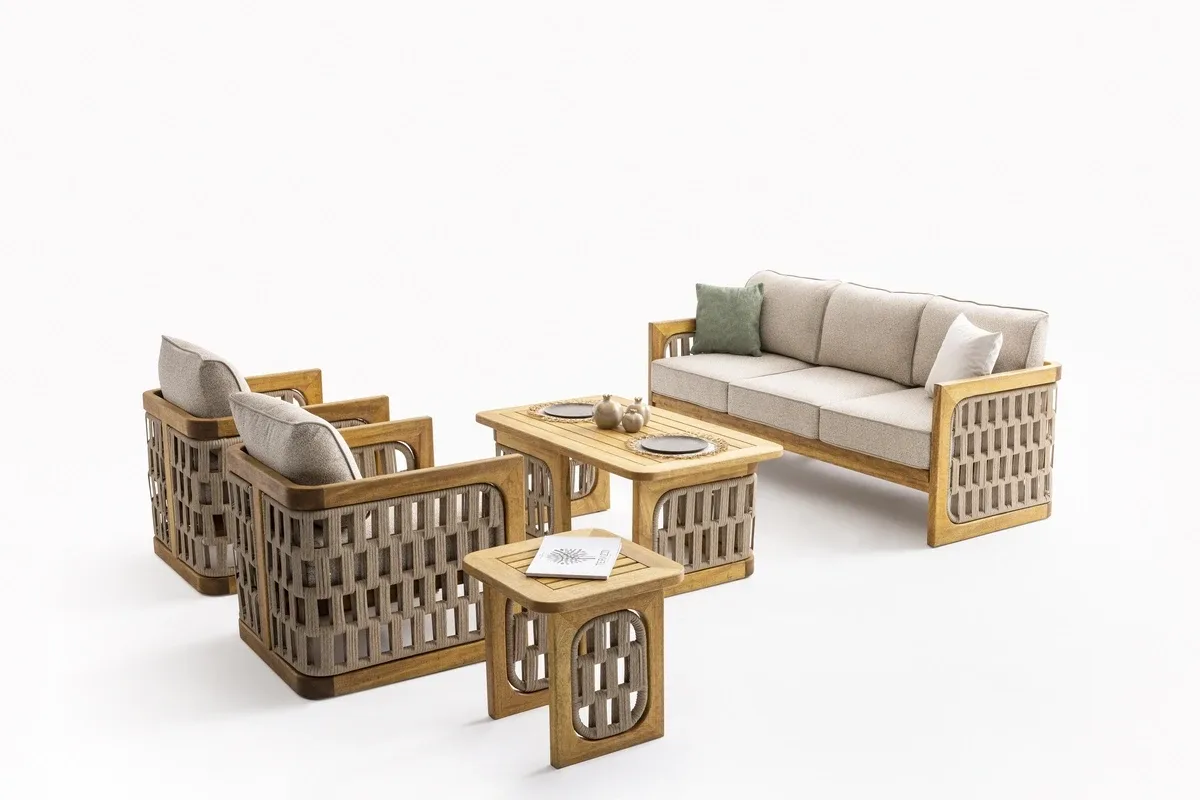Zeus Wood Bahçe Oturma Grubu