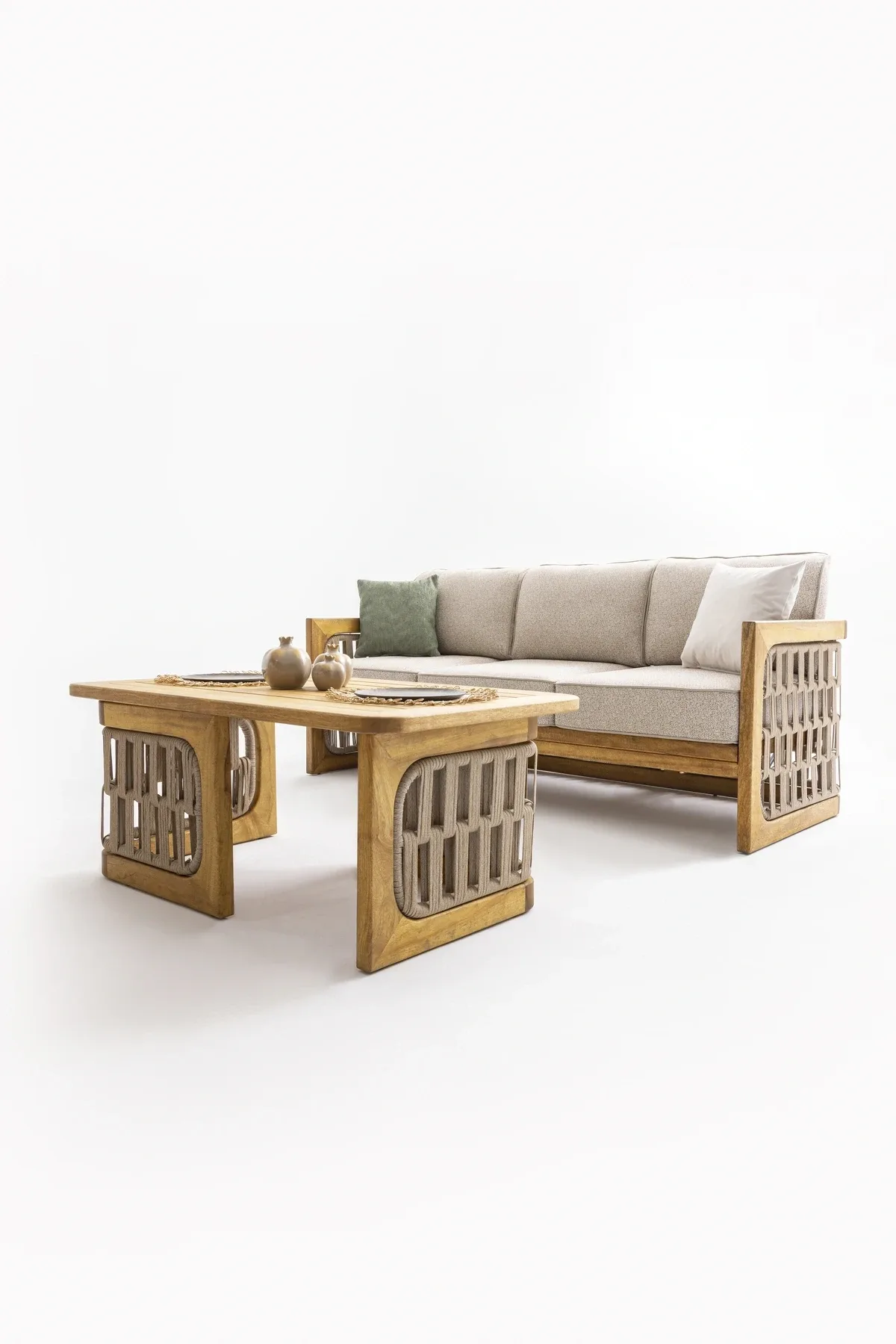 Zeus Wood Bahçe Oturma Grubu